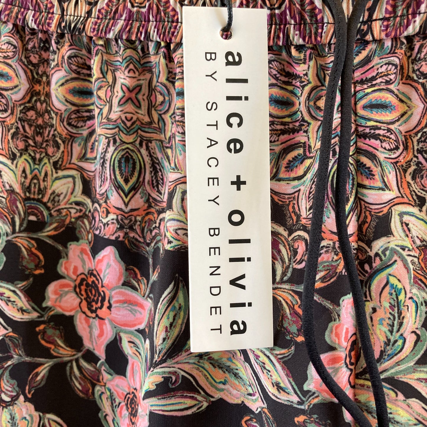 Alice + Olivia Canopy Tile NEW Kenley Palazzo Wide Leg Pants - Size M - 1011SC