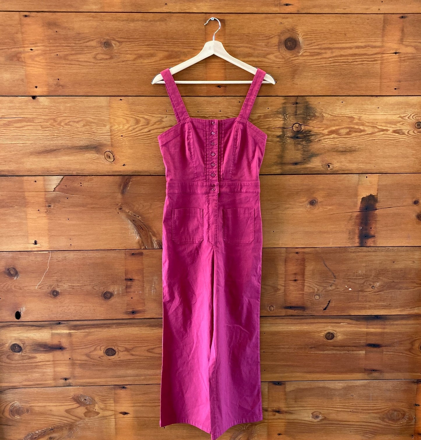 Maeve Raspberry Pink Sleeveless Stretch Fit Colette Jumpsuit - Size 6 - 0121CE