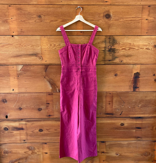 Maeve Raspberry Pink Sleeveless Stretch Fit Colette Jumpsuit - Size 6 - 0121CE