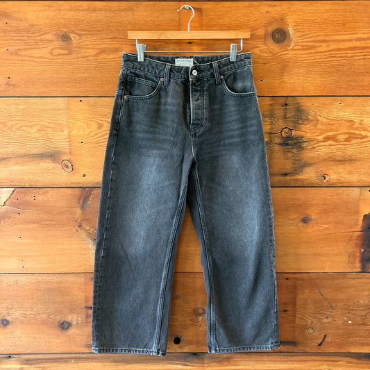 We the Free People Black Wash Wide Leg Button Fly Jeans - Size 26 - 0121CE