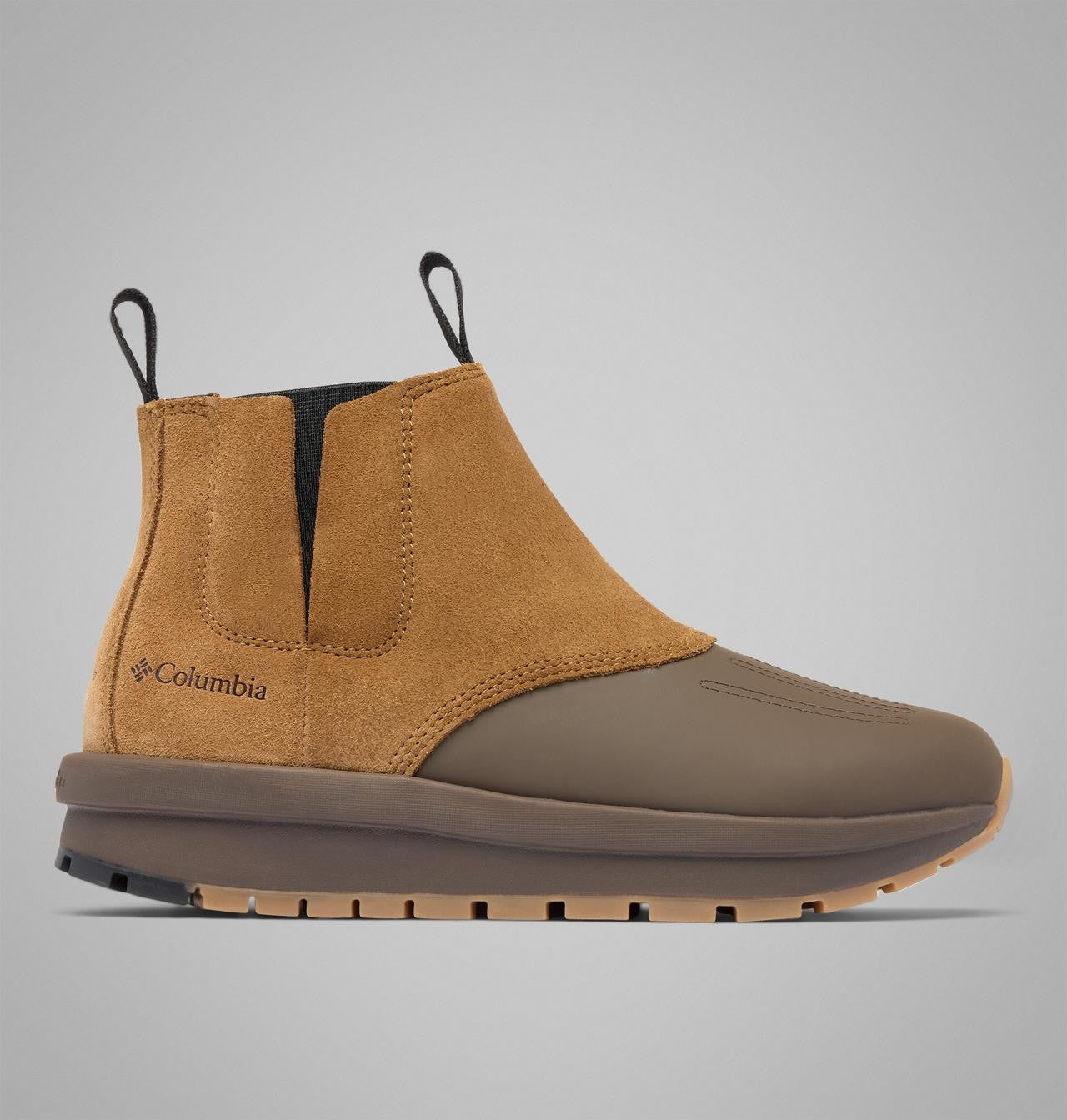 6 - Columbia $100 Tan Suede Moritza Chelsea Shield Boots NEW w/ Box 1231MM