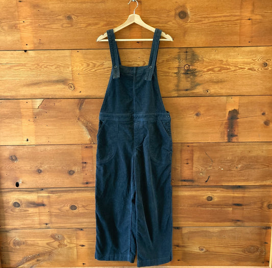 Patagonia Navy Blue Stand Up Bib Cropped Corduroy Overalls - Size 12 - 0806JH