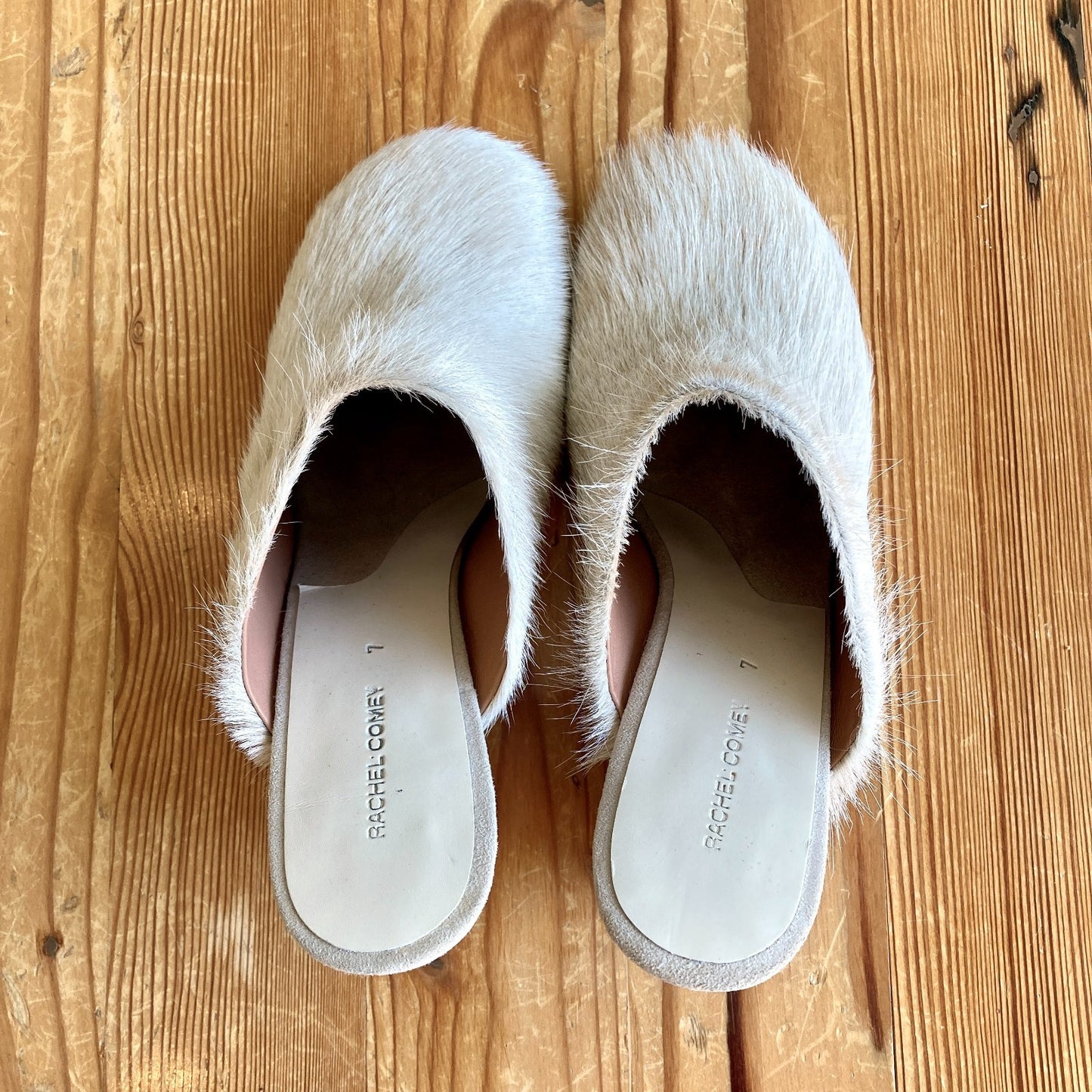 Rachel Comey $450 Pony Hair Wooden Heel Bose Clogs Shoes Slides - Sz 7 - 1125EA