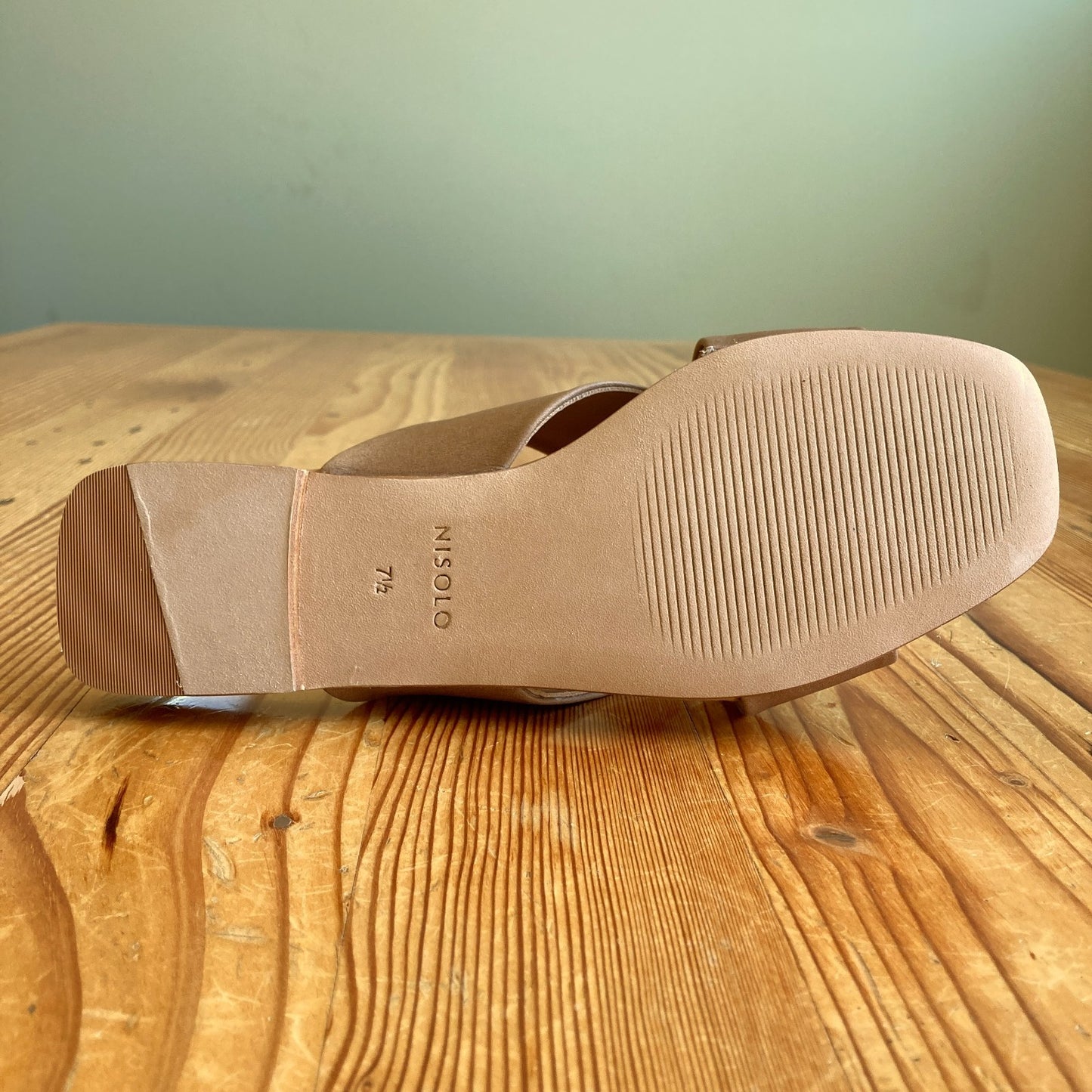 Nisolo Tan Leather Strappy Catalina Slide Sandals - Size 7.5 - NEW - 1125EA