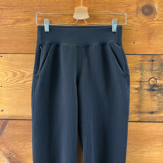 Lululemon Black Waffle Texture Pull-On Athletic Jogger Pants - Size 4 - 0428LR