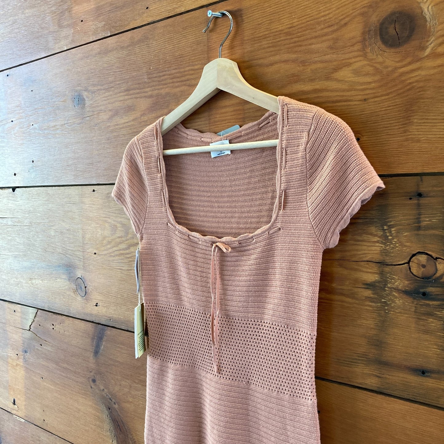 Wilfred Aritzia Terracotta NEW Reception Square Neck Dress - Size S - 0312IG