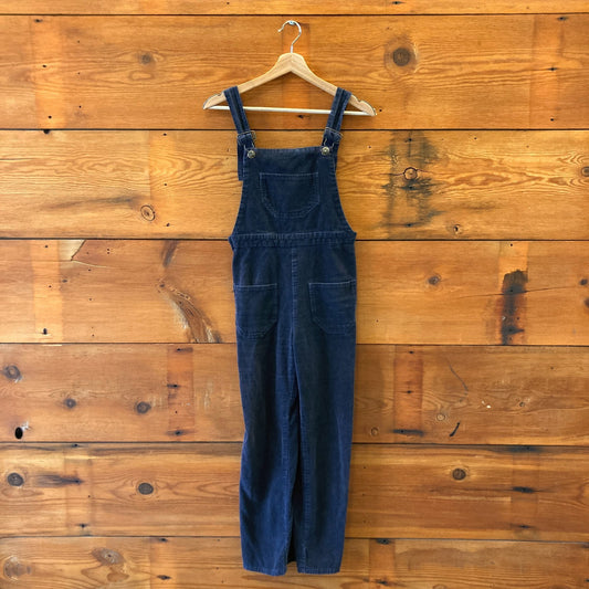 Lykke Wullf Navy Blue Corduroy Patch Pocket Overalls - Size S - 0312IG