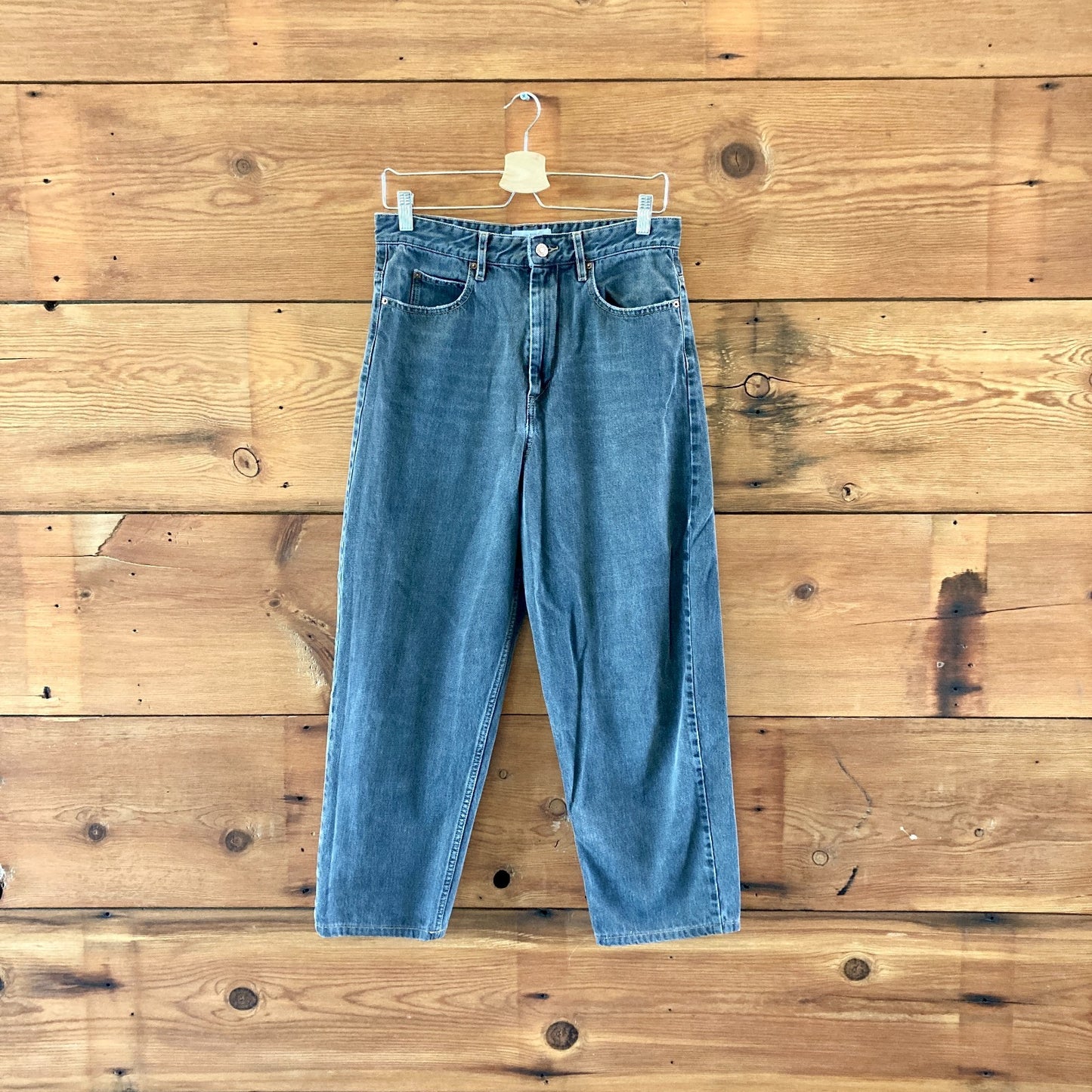 Isabel Marant Etoile Gray Wash Denim Barrel Leg Jeans - Size 38 / M - 0209AS