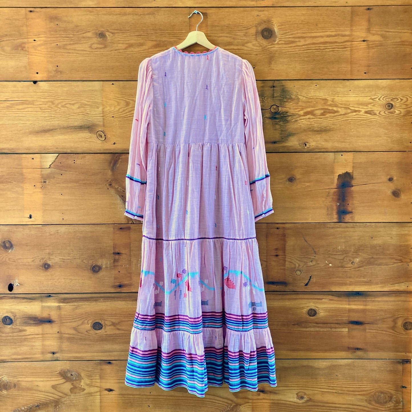 Conditions Apply Pink Handwoven Aranza Maxi Length Dress - Size S - 0316CK