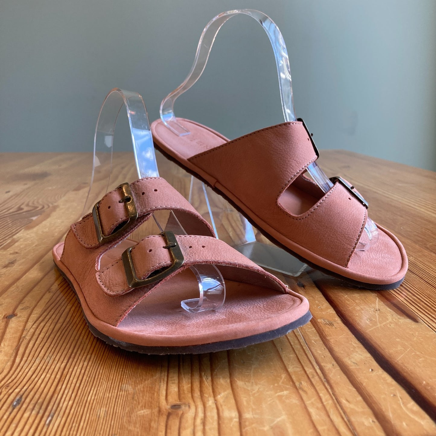 El Naturalista Salmon Pink Leather Bare Sandals NEW w/ Box - Size 37 - 0627LH