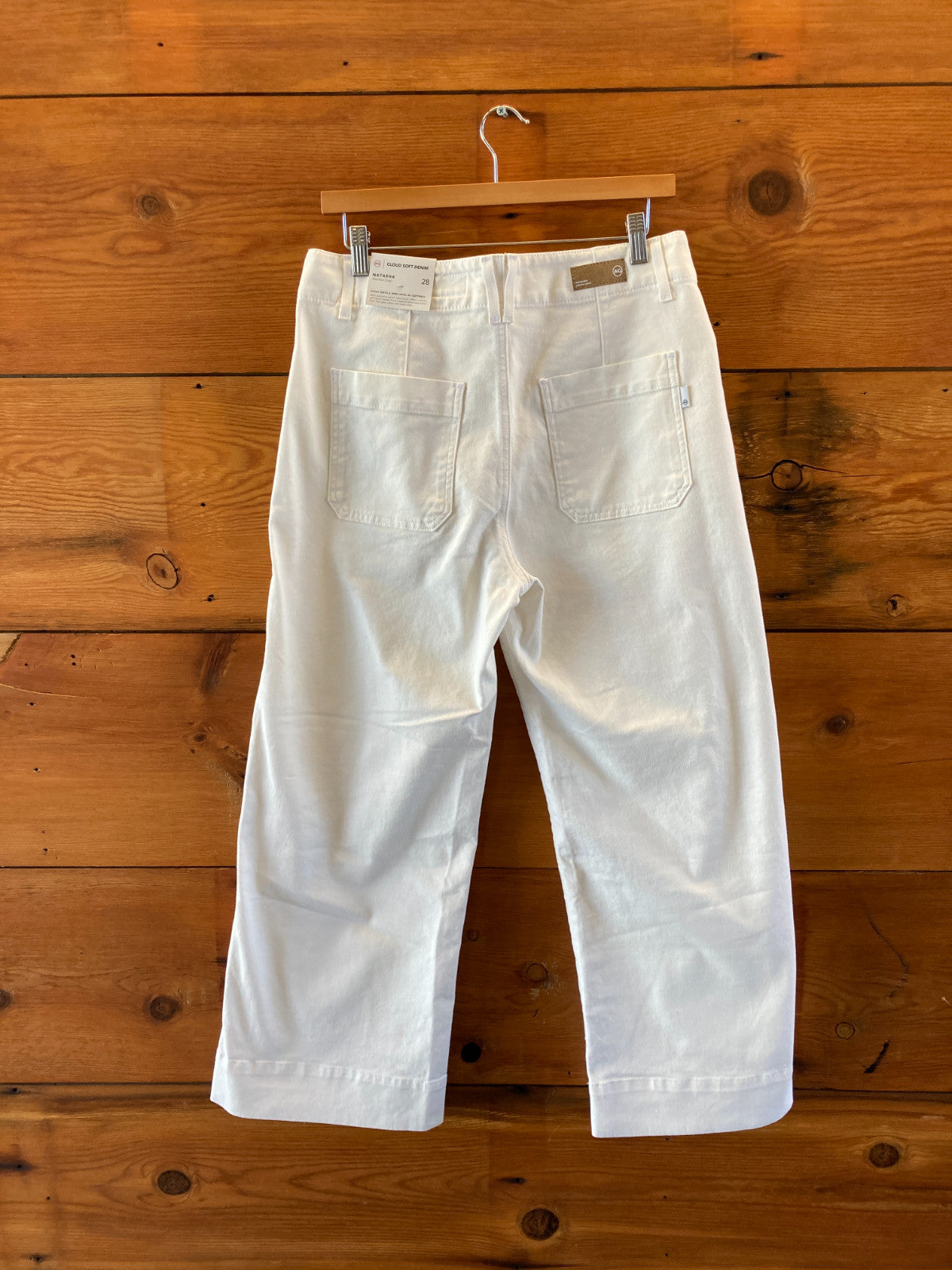 AG Adriano Goldschmied $235 Powder White Natasha Jeans - Size 28 - NEW - 4427SC