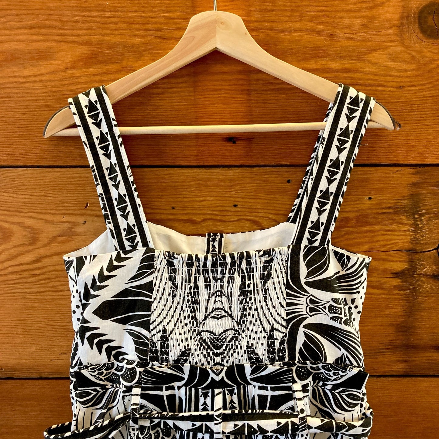 Farm Rio Black White Print NEW $190 Monochrome Elegance Romper - Size S - 0814JF