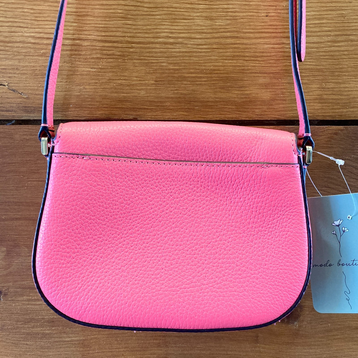Kate Spade Coral Pink Pebbled Leather Leila Mini Flap Crossbody Bag - 0831HF