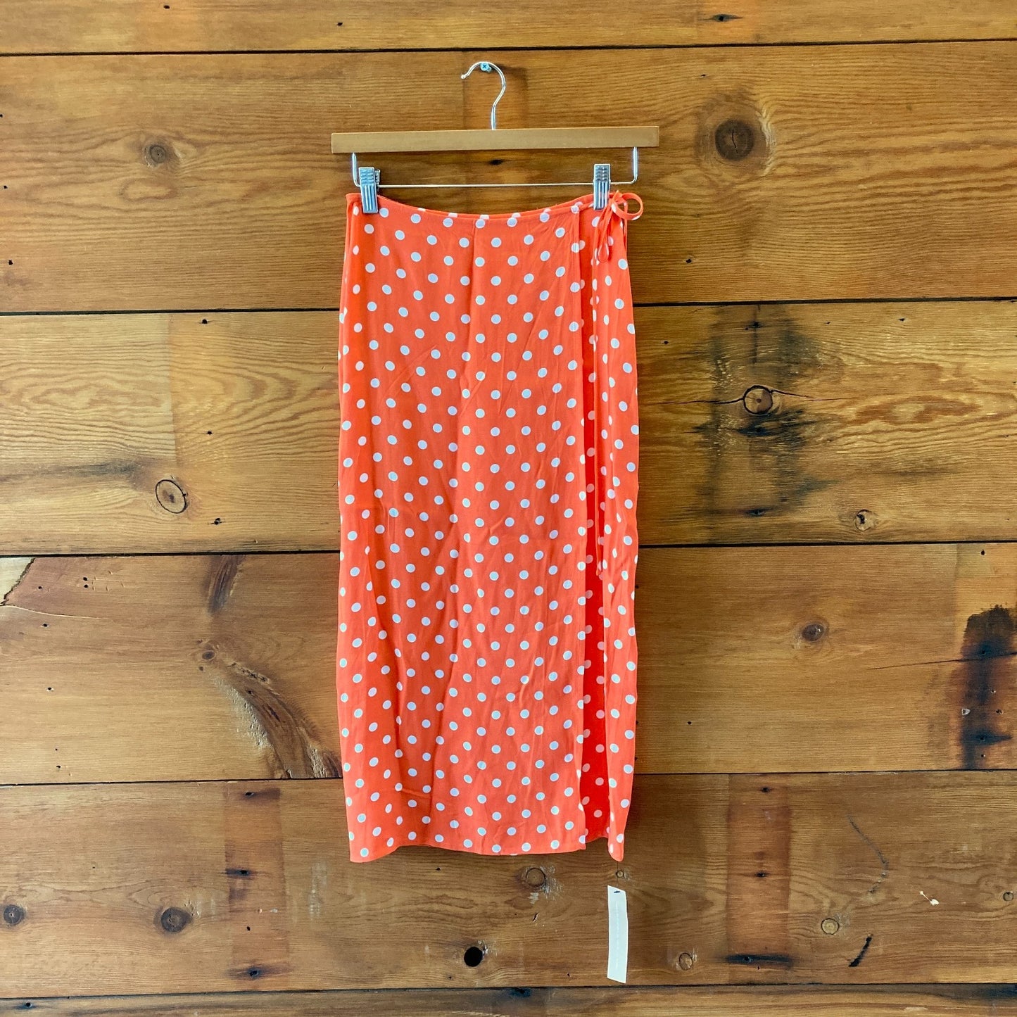 Reformation Orange Polka Dot Two Piece Voyage Skirt & Top - Sz 0 - NEW - 0515CJ