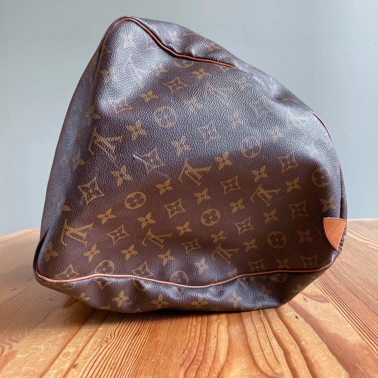 Louis Vuitton Brown Monogram Signature Canvas 1994 Keepall 55 Duffle Bag 1031LF