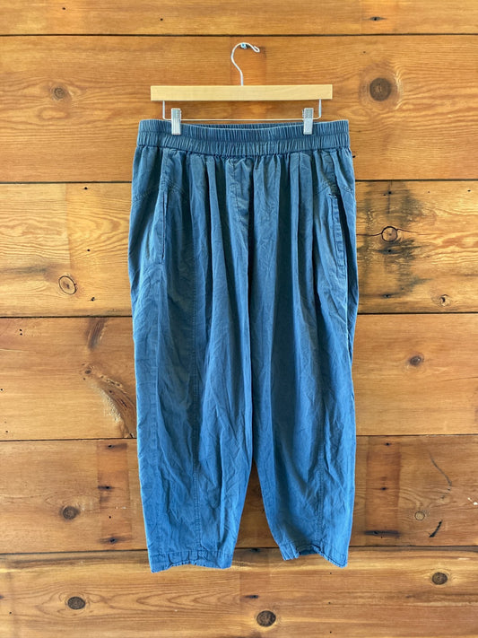 Jarbo Gray Blue Elastic Waist Light Cotton Pants - Size XL - 0106KA