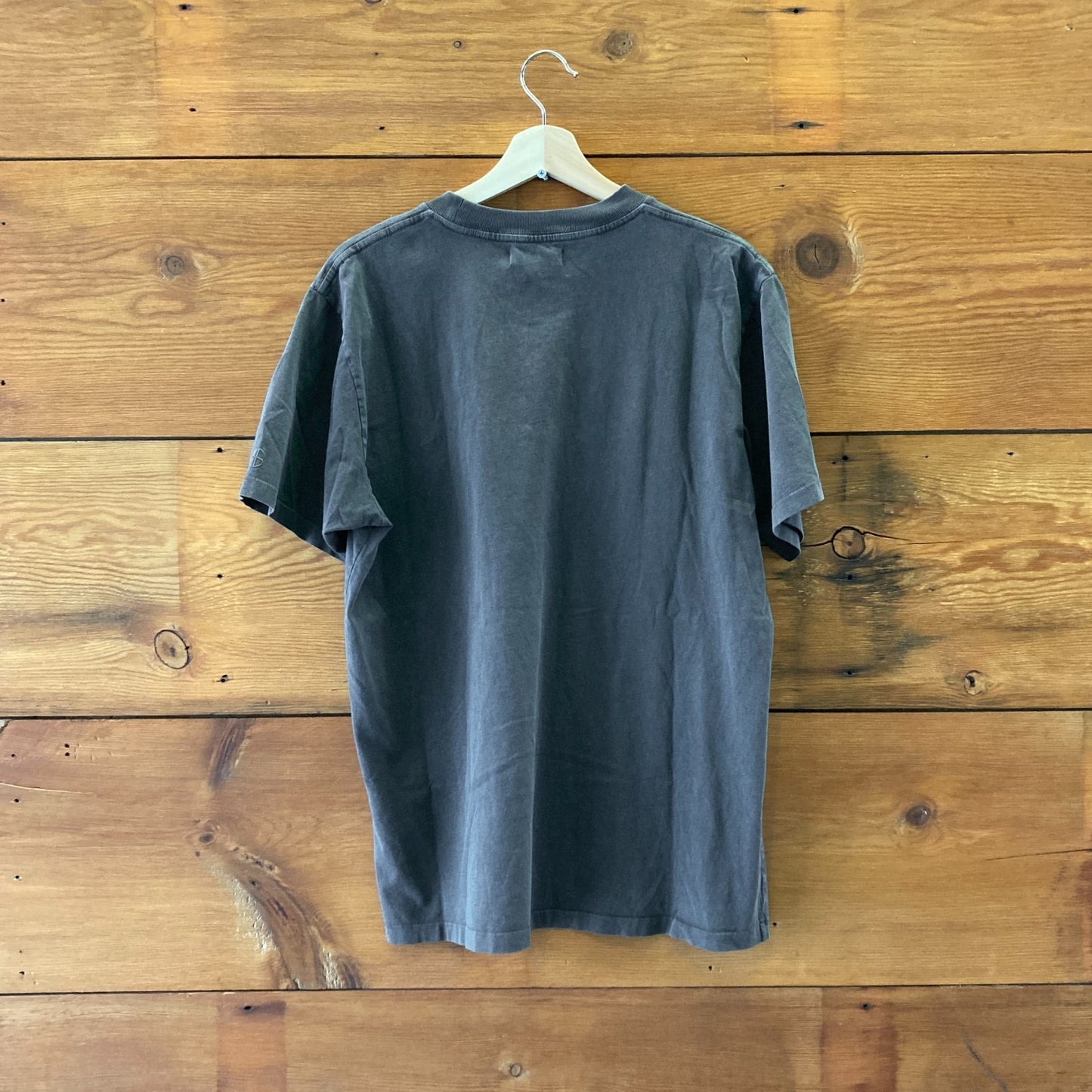 L - Anine Bing Washed Black Short Sleeve Lili Eagle T Shirt Top 0720LP