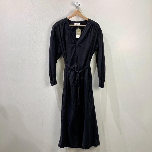 Xirena Black Long Sleeve Victoria Tie Waist Maxi Dress - Size M - 0930AC