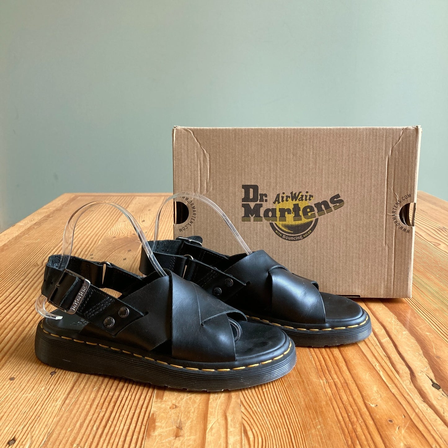 Dr. Martens Black Leather Zane Slingback Sandals w/ Box - Size 7  - 0425SV