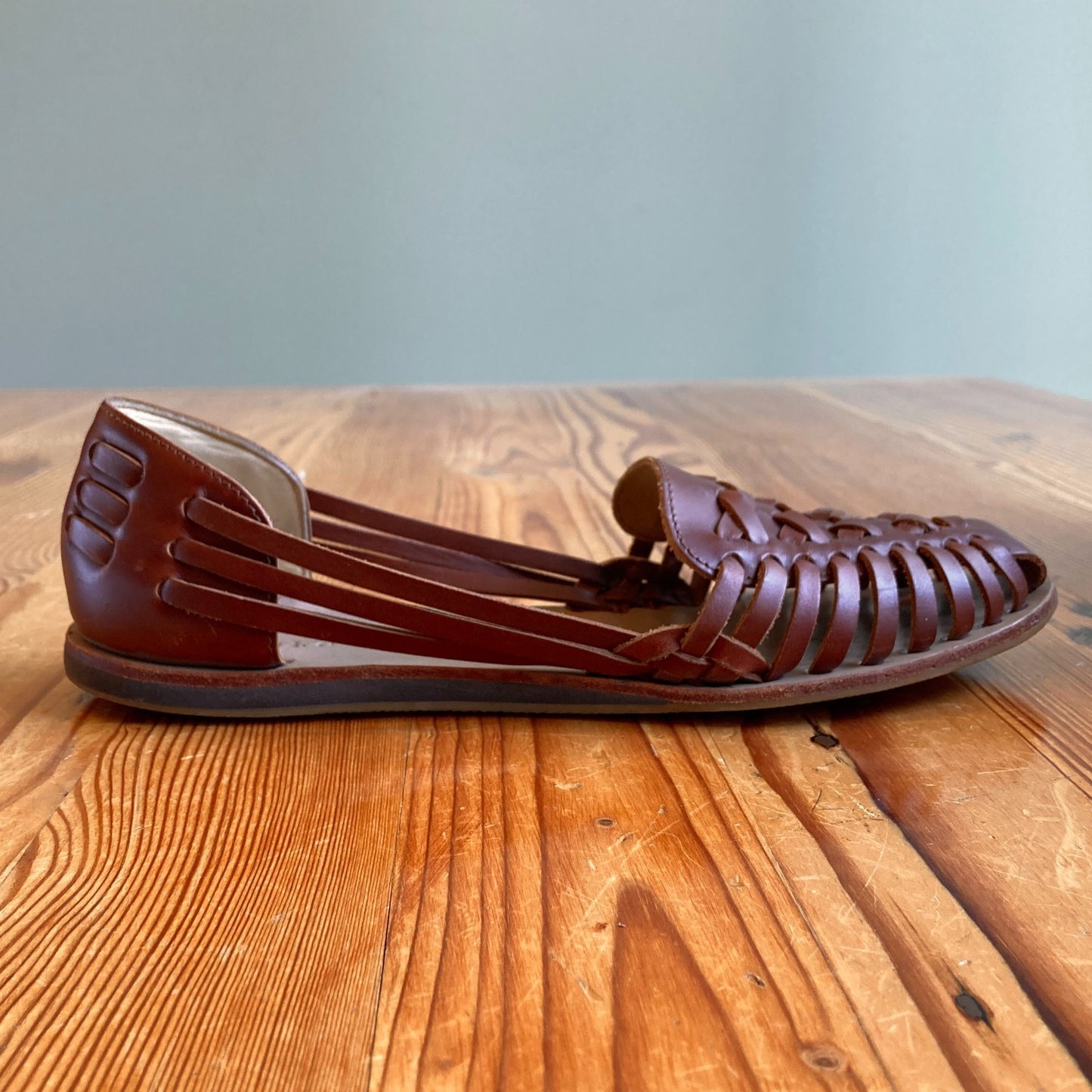 Nisolo Brandy Brown Leather Women's Huarache Sandal w/ Box - Size 11 - 0919SA