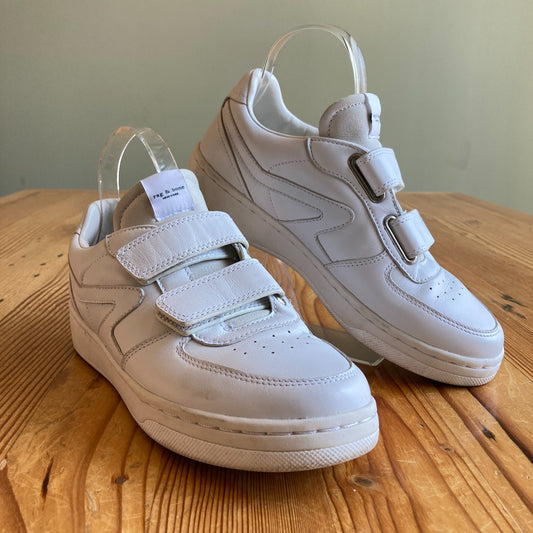 Rag & Bone White Leather Retro Court Sneakers Shoes - Size 39 / 8.5 - 1107KK