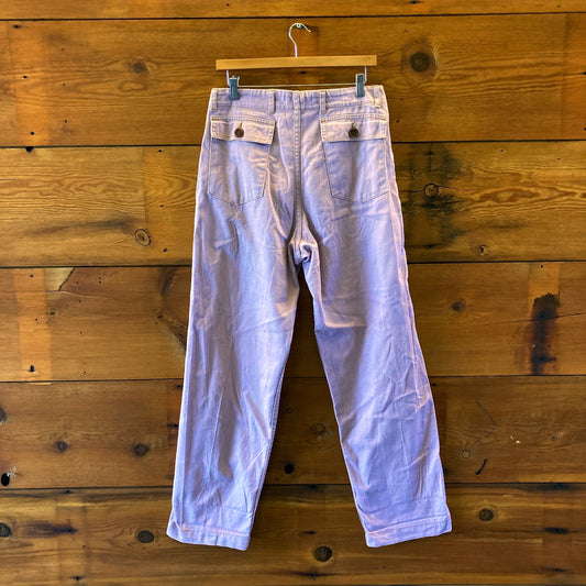 Rachel Comey Lavender High Waisted Twill Cotton Wide Leg Pants - Size M - 1011SC