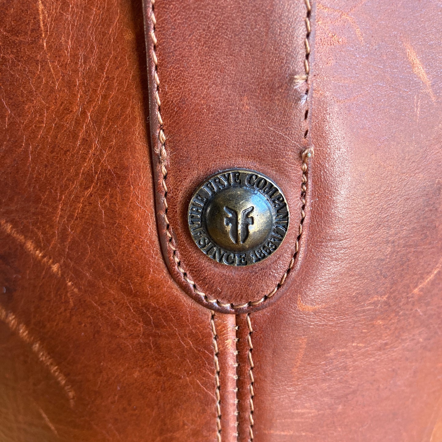 Frye Brown Leather Melissa Button Knee-High Riding Boots - Size 9.5 - 1103ES