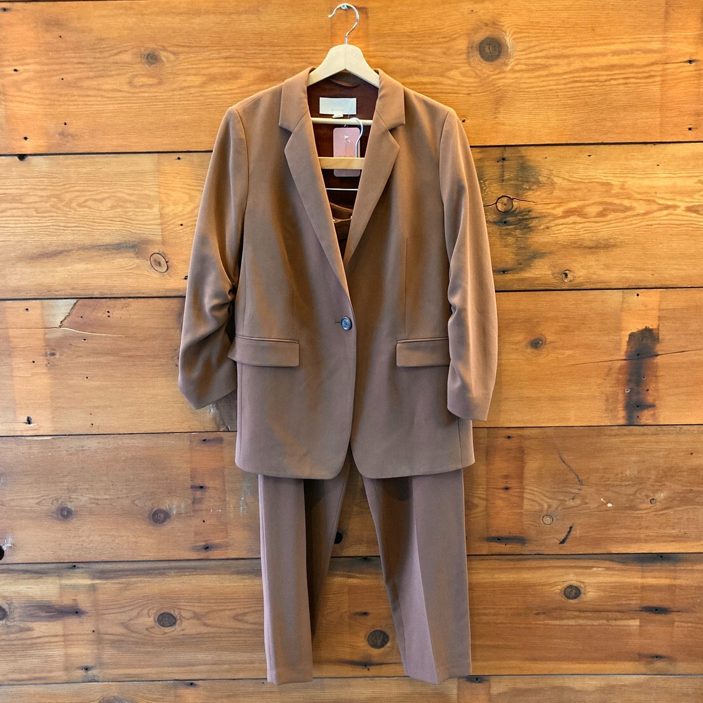 10 - Boss Hugo Boss Brown Jocalua Oversized Blazer & Tapia Pants Suit Set 0223LR