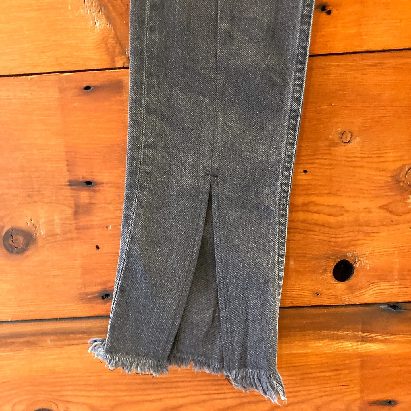 24 - EB Denim NEW Black Wash Grade School Straight-Leg Split-Hem Jeans 0902SD