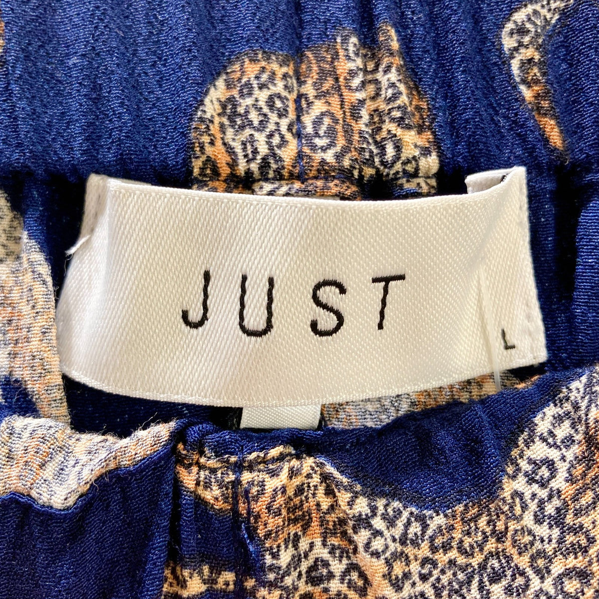 Just Female $120 Navy Blue Leopard Print Wells Maxi Skirt - Sz L - NEW - 0507AH