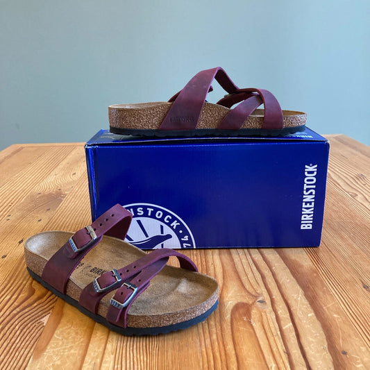 38 / 7.5 - Birkenstock Zinfandel Leather Franca Sandals Shoes NEW w/ Box 0205SF
