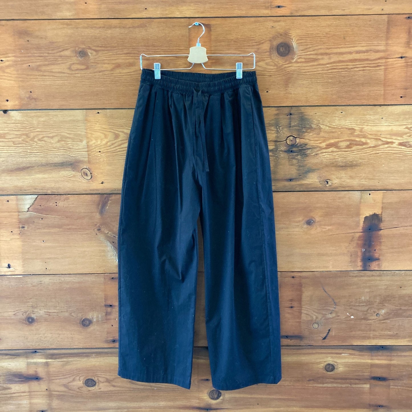 Jarbo Black Pierietta NEW Wide Leg Cotton Pants - Size L / XL - 4427SC