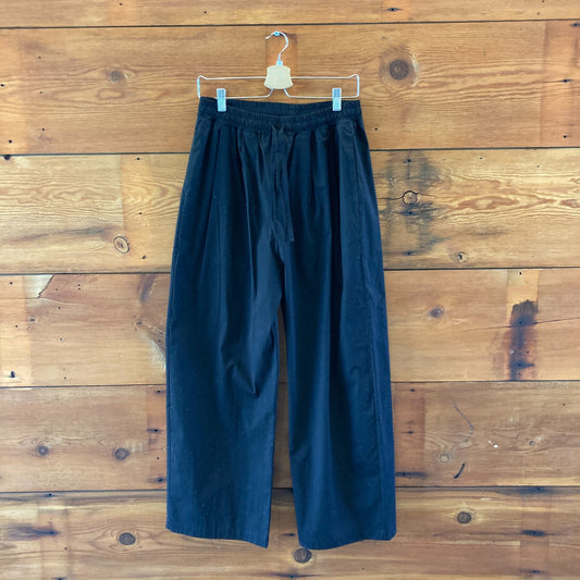 Jarbo Black Pierietta NEW Wide Leg Cotton Pants - Size L / XL - 4427SC