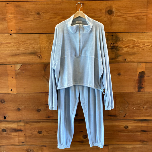 Gil Rodriguez Light Blue Terry Pants & Diana Pullover Set - Size XL - 0715ES