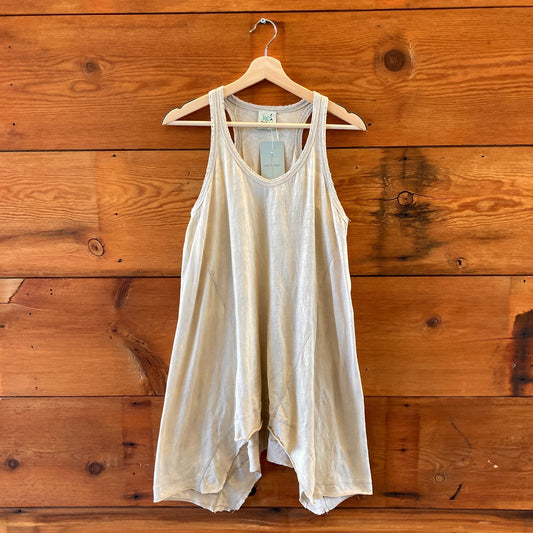 Jaded Gypsy Tan Racerback Rolled Hem Mini Length Boho Dress - Sz S / M - 1213SM