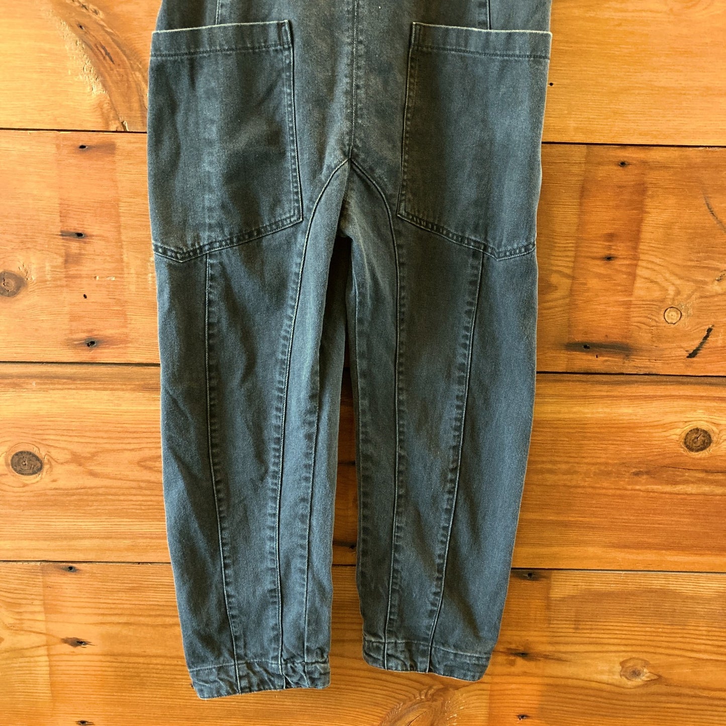 We The Free by Free People Black Denim High Roller Jumpsuit - Size XS - 0919KF