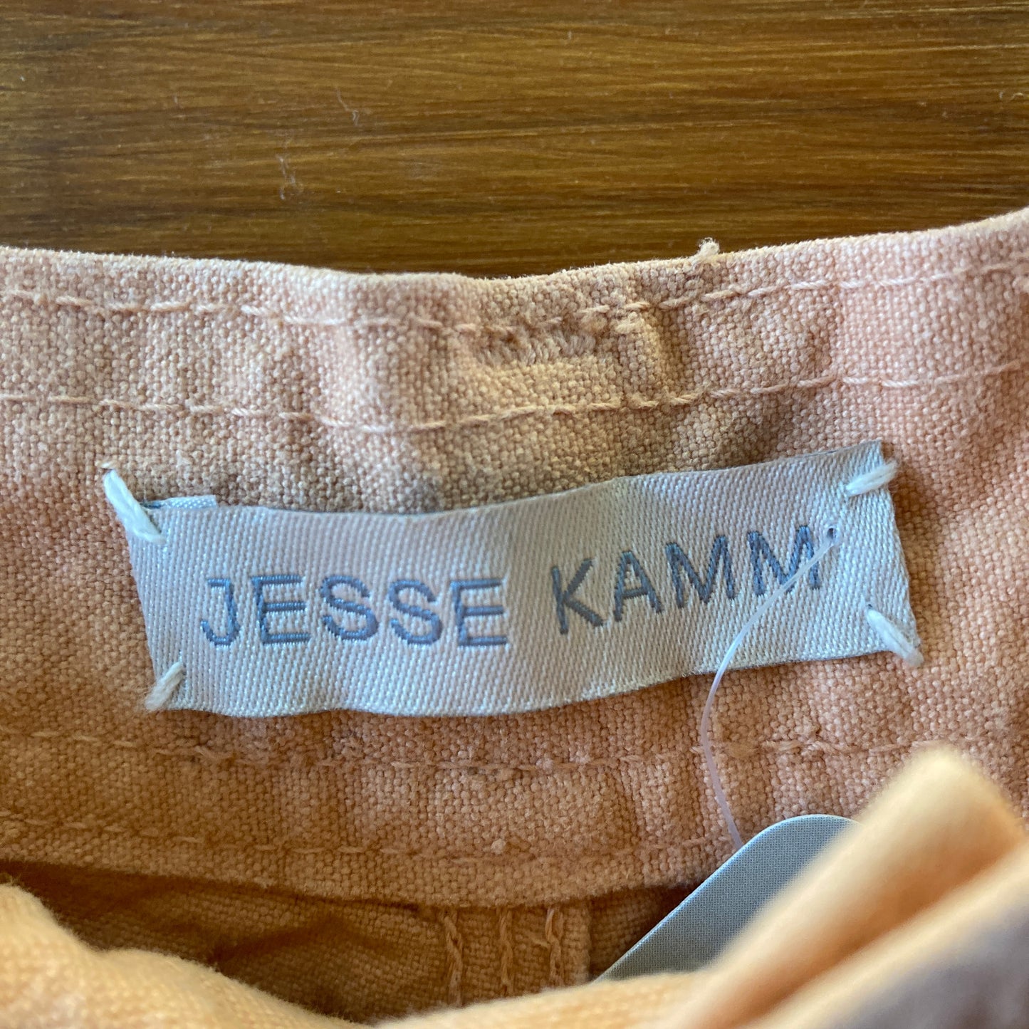 Jesse Kamm Peach Orange High Waisted Full Length Sailor Pants - Size L - 0611AJ