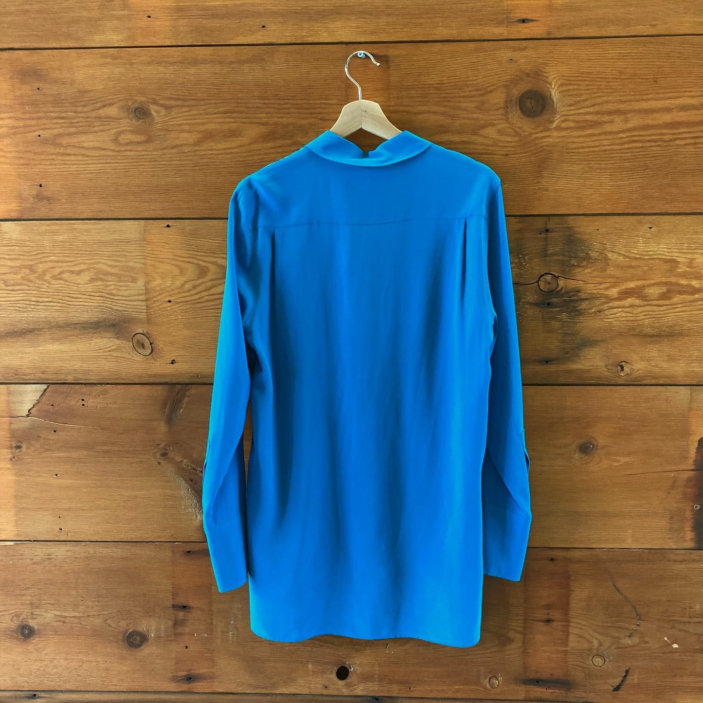 Reiss Cobalt Blue Silky Eden Button Up Tunic Shirt Top - Size 6 - NEW - 1122KP