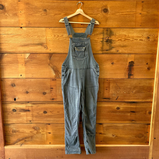 Dovetail Gray Canvas Freshly Reinforced Knees Overalls - Size 12 / 32 - 1209SH