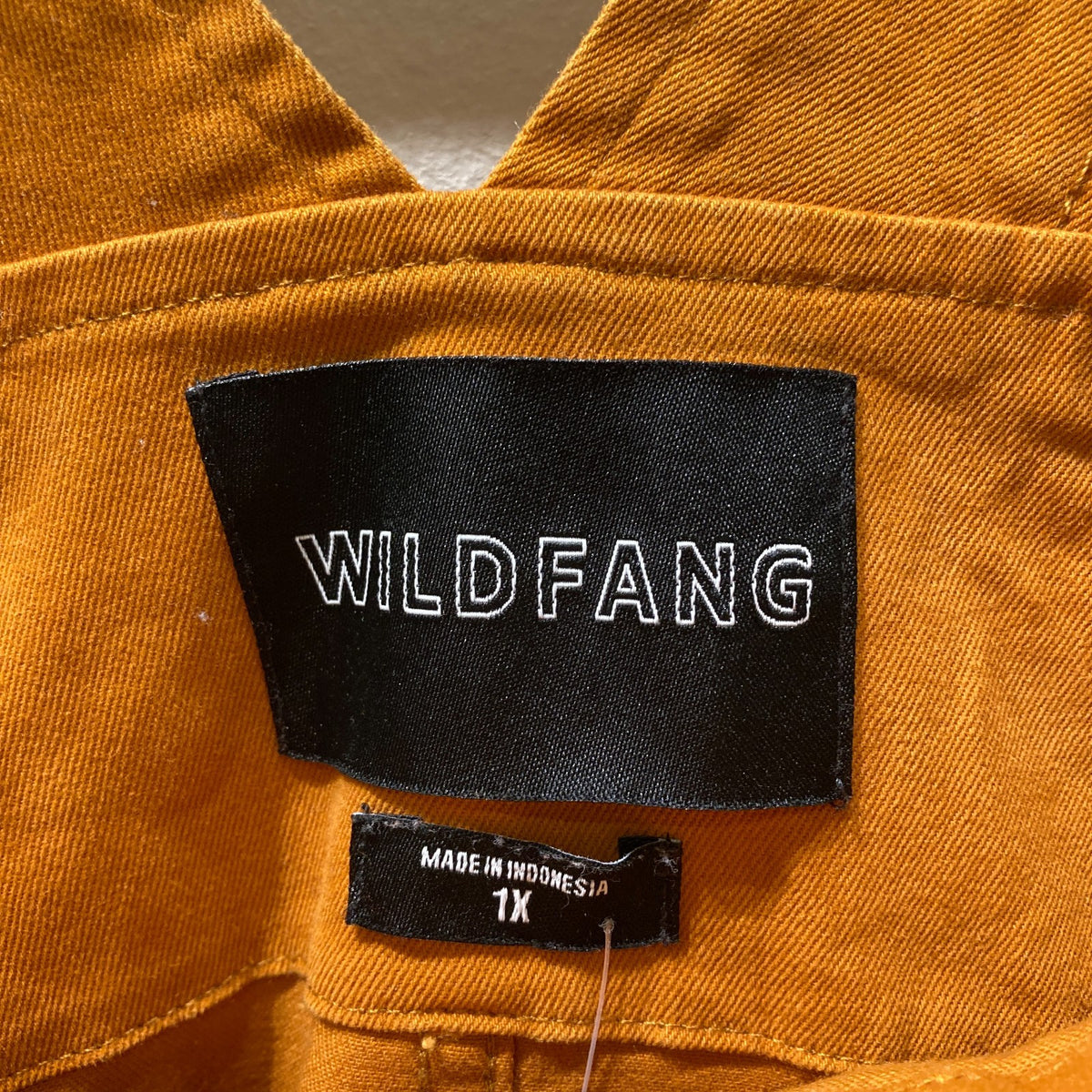Wildfang Orange Essential Bib Workwear Overalls  - Size 1X - 0530JF