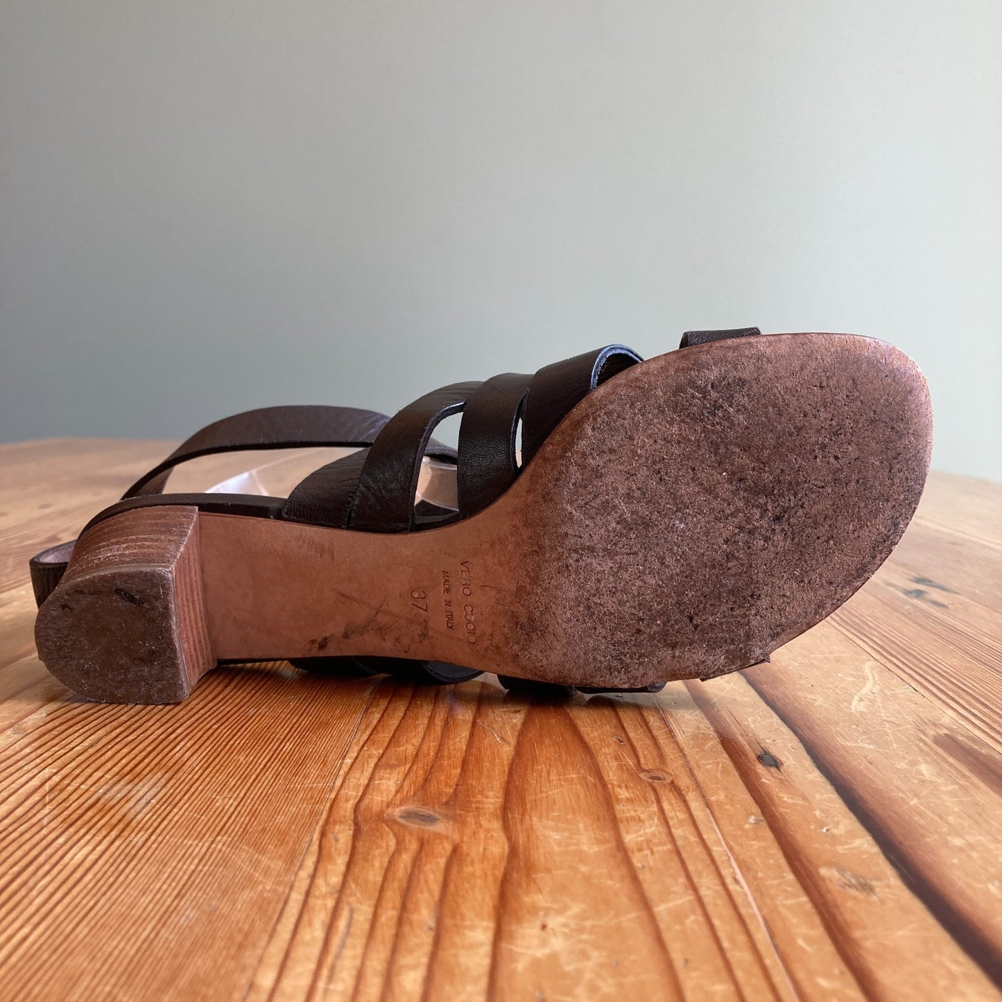 Giuseppe Zanoti Brown Leather Strappy Sandals Shoes - Size 37 / 7 US - 0601BC
