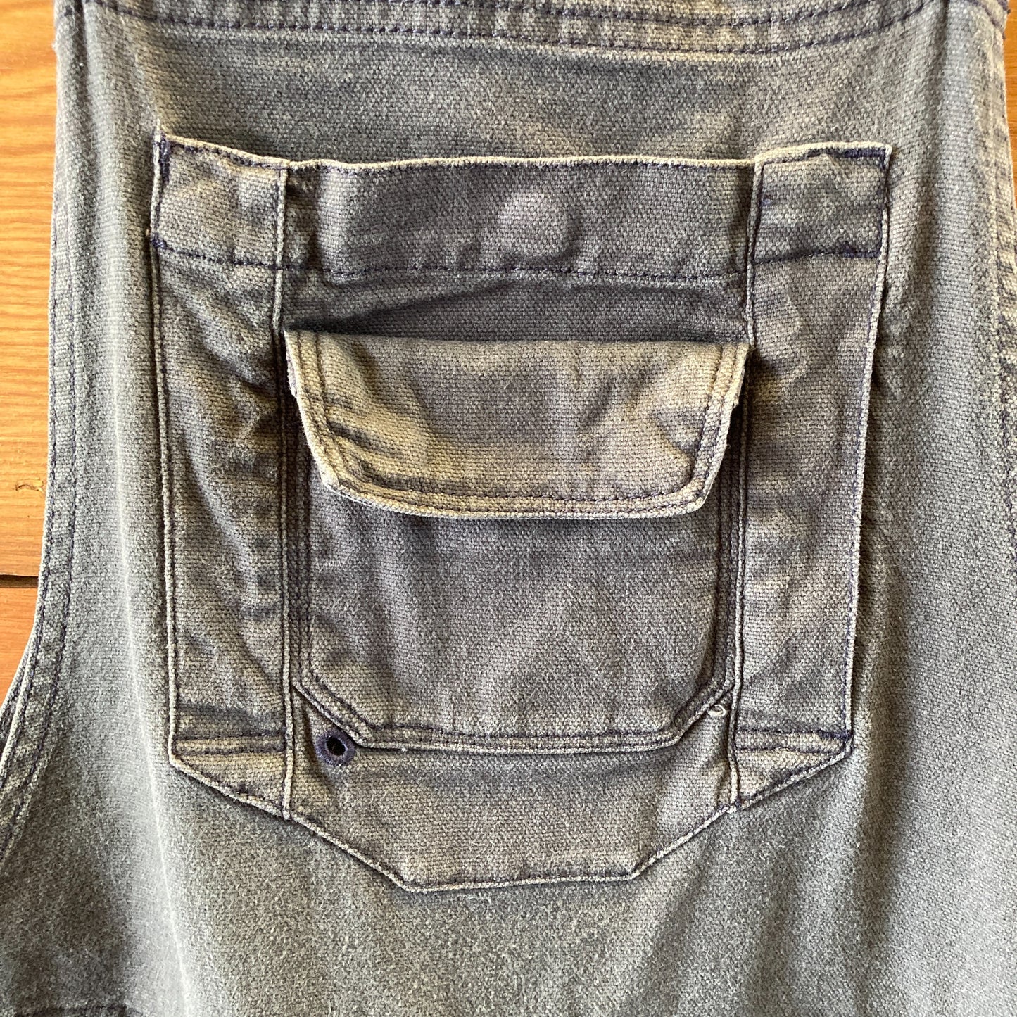 Dovetail Gray Canvas Freshly Reinforced Knees Overalls - Size 12 / 32 - 1209SH