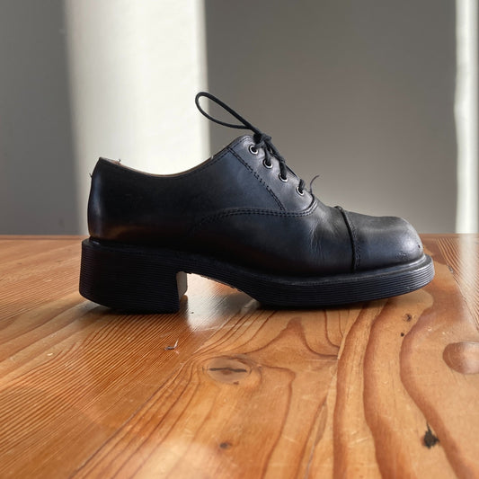 8 - Dr Martens Black Y2K 90s Made In England Chunky Platform 8671 Oxford 0609CM