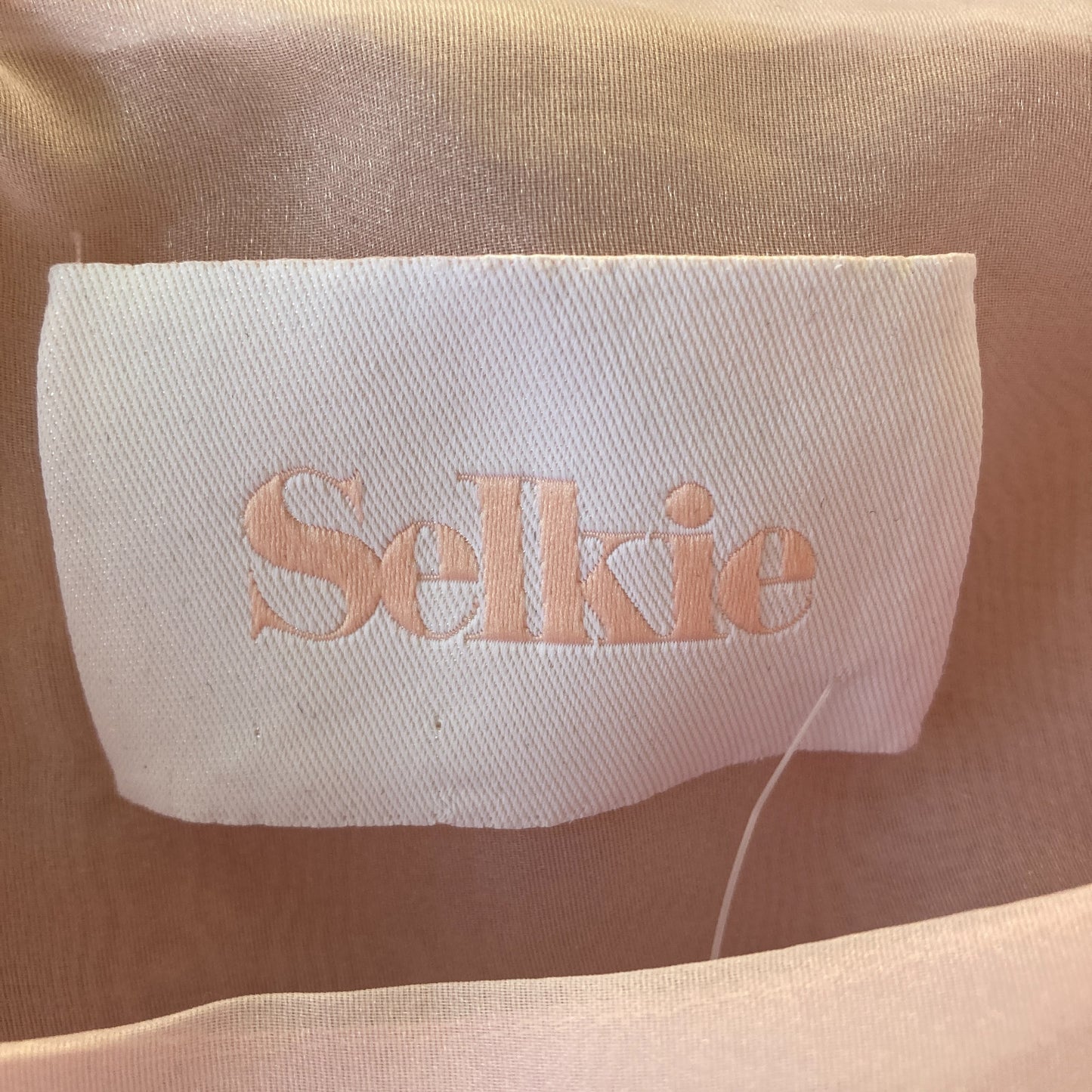 Selkie Light Pink Organza Sheer Pink Voluminous Dress - Size S - 0419JP