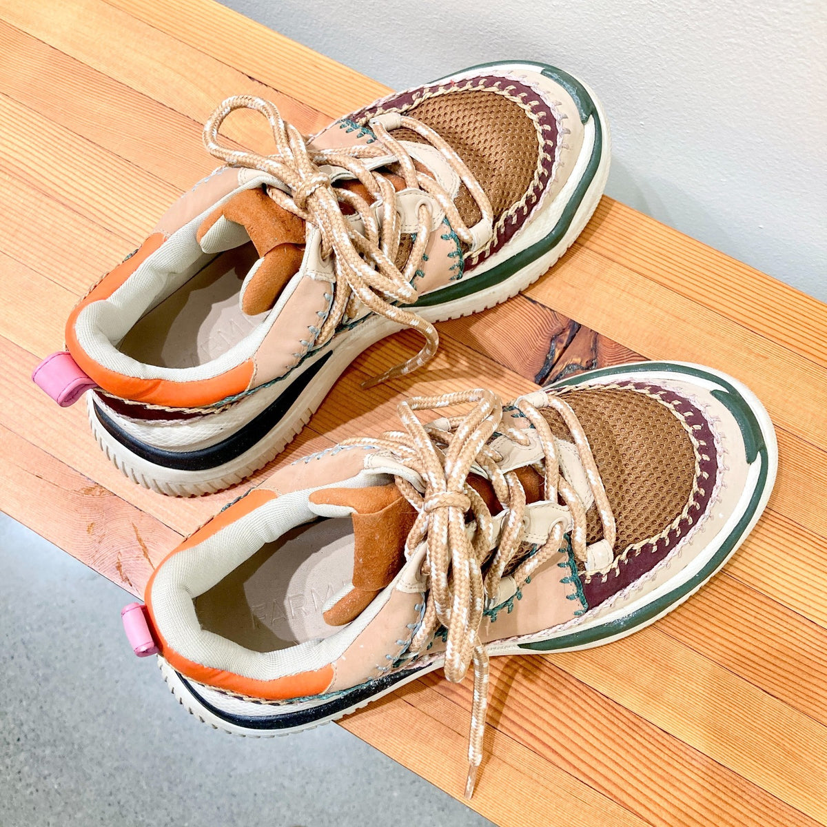 Farm Rio Colorful ZigZag Chunky Platform Sneaker Shoes - Size 39 / 8 - 0129LH