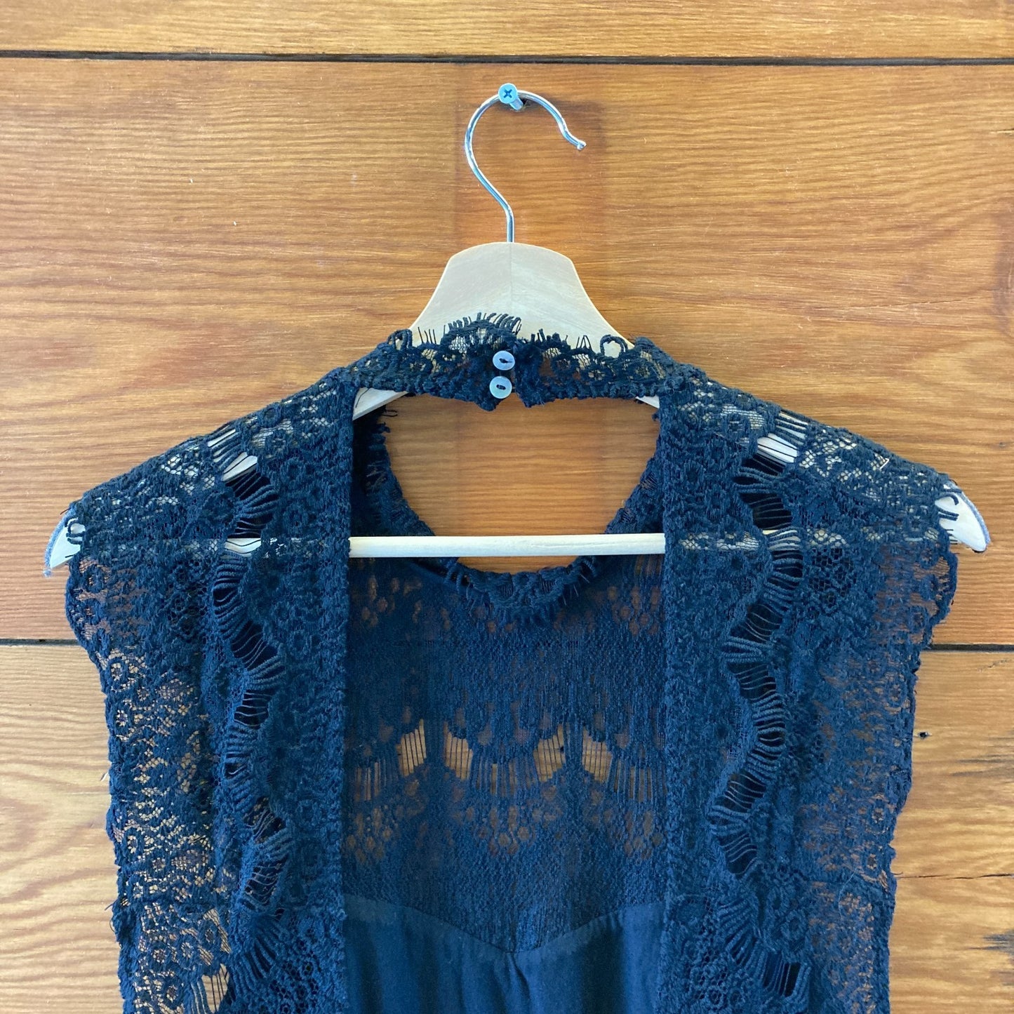 Intimately by Free People Black Lace NEW Open Back Mini Dress - 0218NM