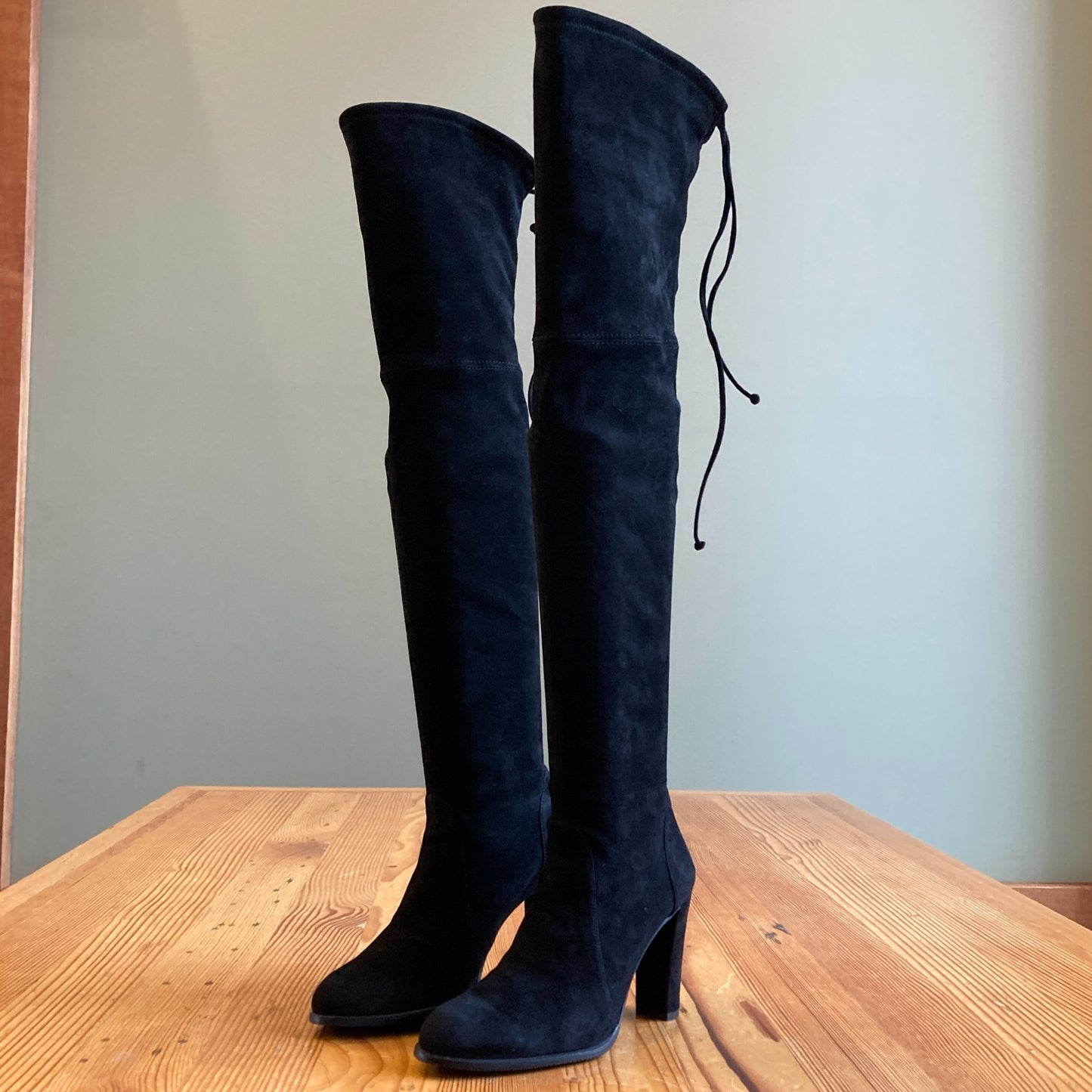 6.5- Stuart Weitzman Black Over the Knee Highland Boots Worn Once w/ Box 1122KP