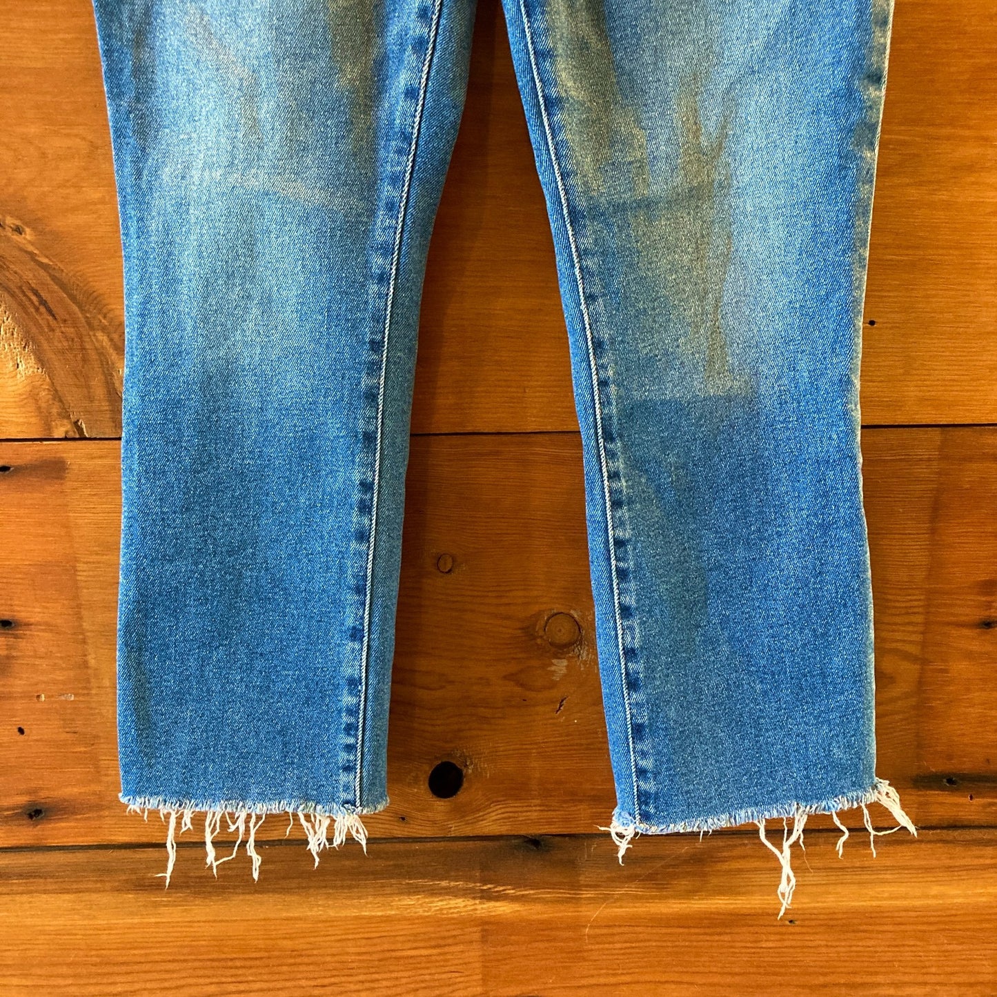 Frank & Eileen Blue Denim Cork Ankle Raw Hem Jeans - Size 29 - 0114VA