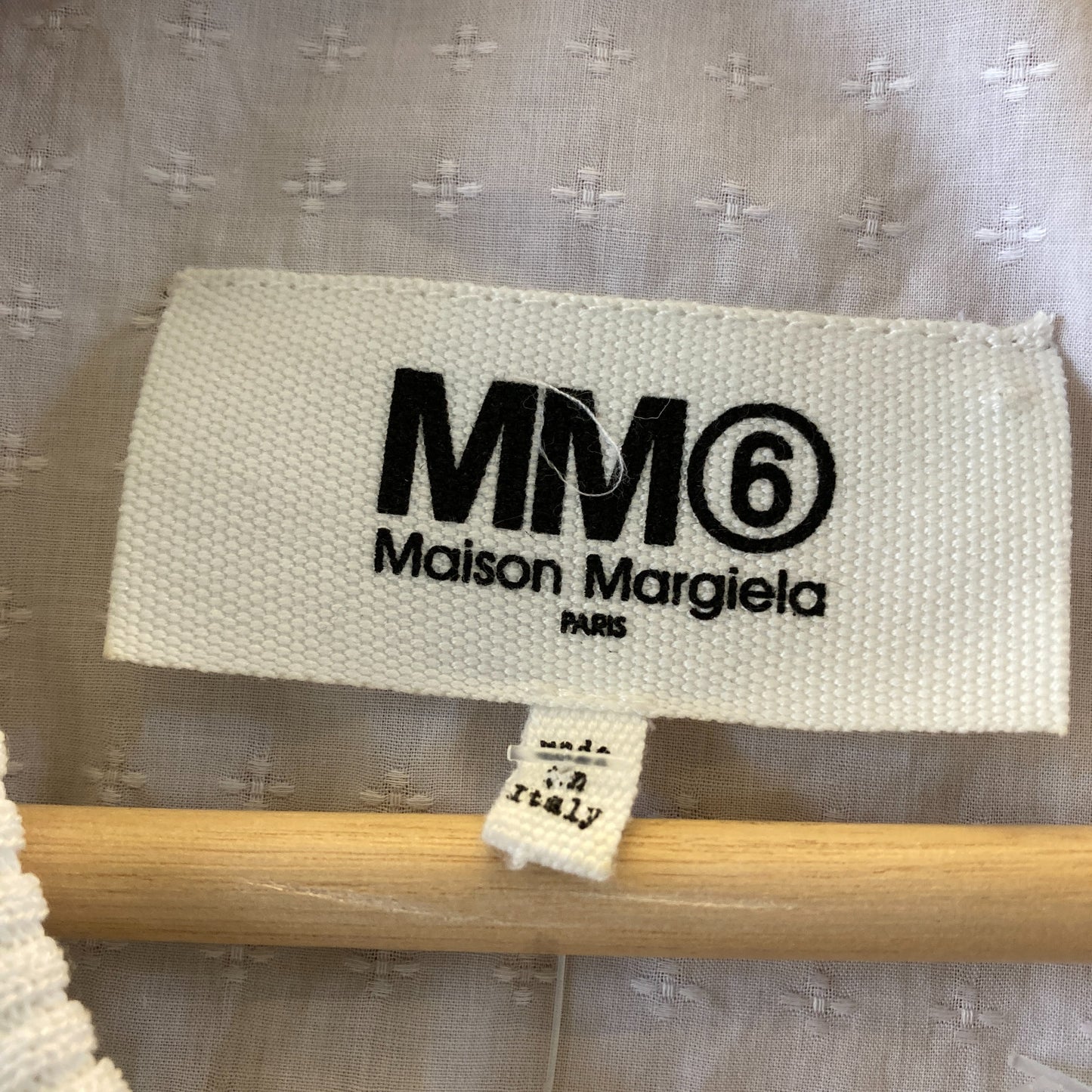 MM6 Maison Martin Margiela White Ribbed Midi Dress - Size 42 / L - 1016SS