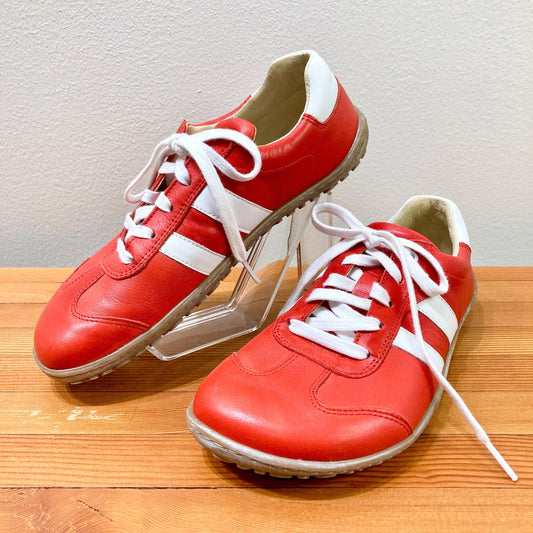 Koel Red Leather Barefoot Sneakers ILA Napa Shoes - Size 38 / 7.5 - 1107MB